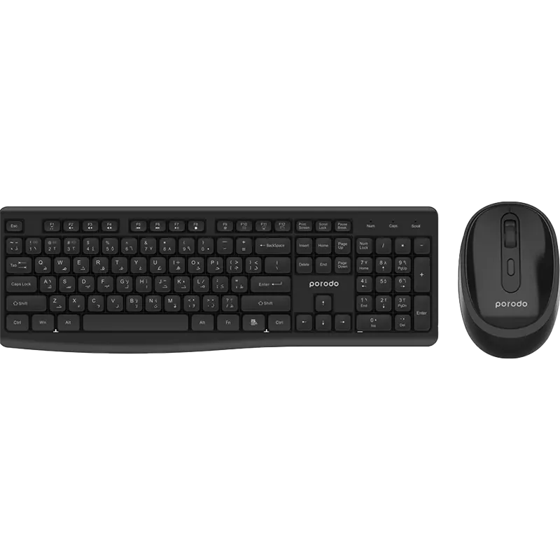 Porodo Dual Mode Wireless 2.4G+BT Keyboard with Mouse 1 Mascom International.webp